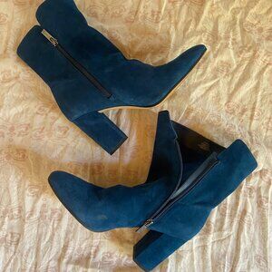 Vintage Blue Suede Heels